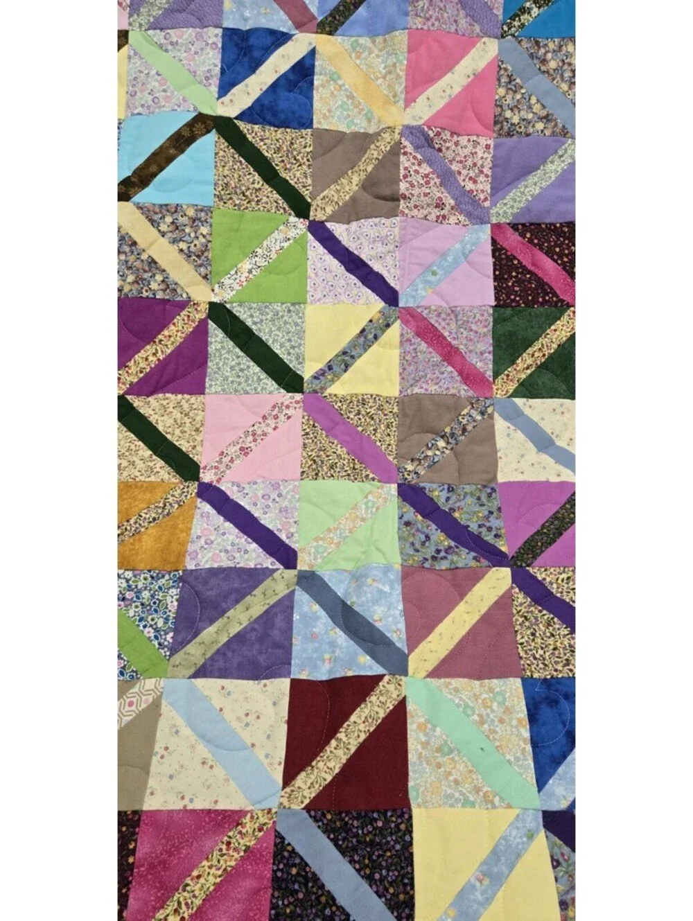 QUILT - HANDMADE - SCRAPPY - MULTI COLOR